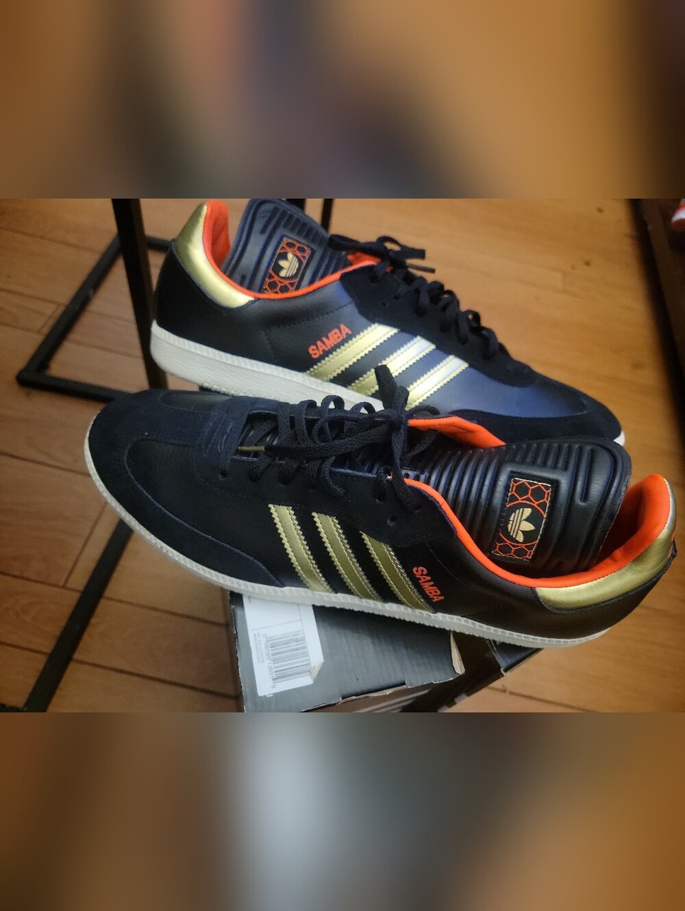 Adidas Samba Men’s Sneakers 98036 - Black Gold Infared Sz 13